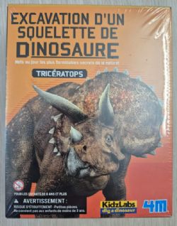 *26 TROUSSE DE FOUILLE - SQUELETTE DE DINOSAURE TRICERATOPS À CREUSER